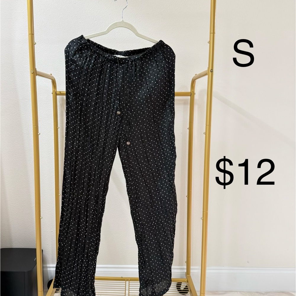 Zara Black Polka Dot Trousers